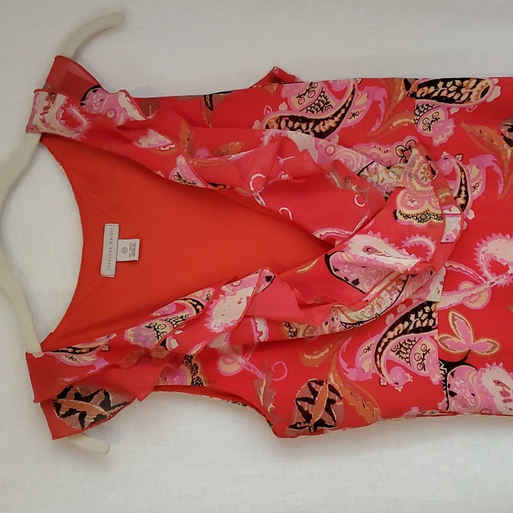 Jonathan Martin red paisley dress sz 6